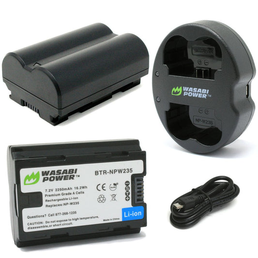 Kit de baterías Wasabi NP-W235 para Fujifilm X-T4