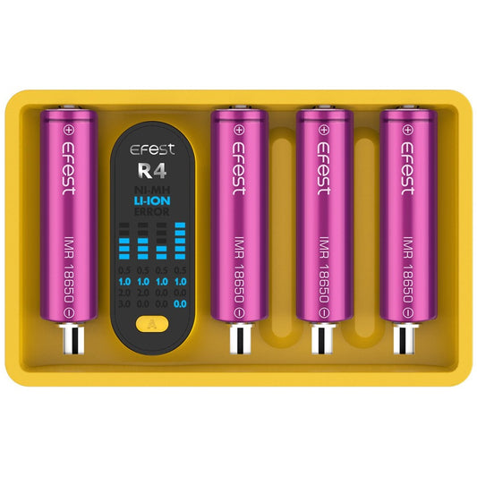 Cargador cuádruple Efest IMATE R4  para baterías de litio 18650, 21700 y otras