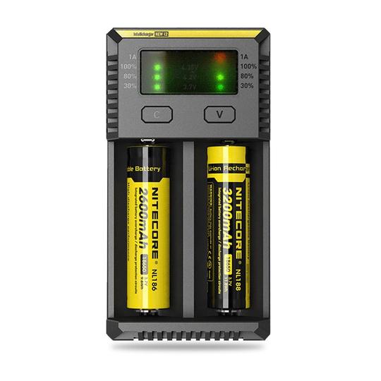 Cargador doble Nitecore I2 Para baterías 18650