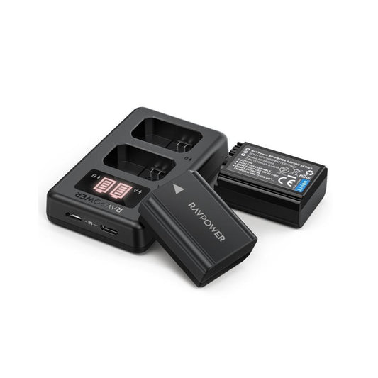 Kit 2 baterías + cargador doble Ravpower NP-FW50 para cámaras Sony A6000 y A7