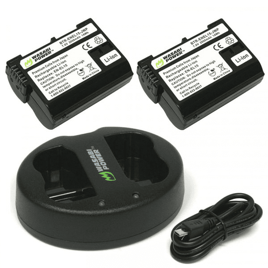 Kit de 2 Baterias para Nikon EN-EL15 Wasabi